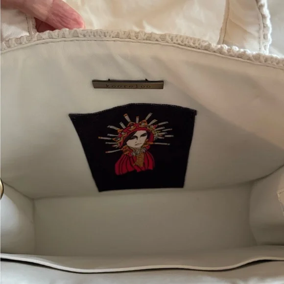 cult gaia white Tote with Gold Chain - Picture 3 of 4